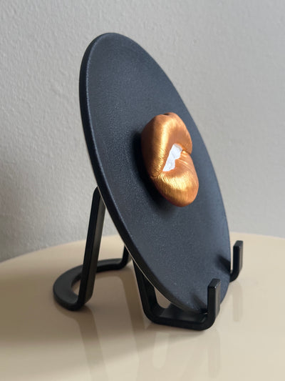 Standaard voor keramieken bordjes & tegels - goud, zwart & zilver