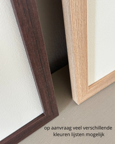 Handgemaakt kunstwerk met 3D gouden mond (maat L) - 62 x 62 cm