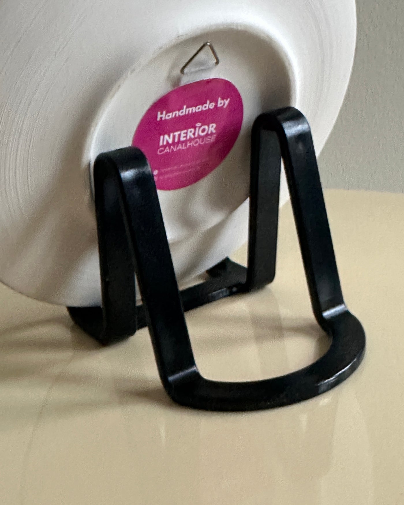 Standaard voor keramieken bordjes & tegels - goud, zwart & zilver